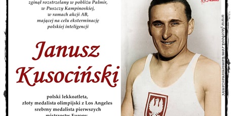 Powiększ grafikę: Portret Janusza Kusocińskiego.