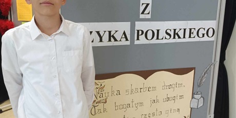 Konrad Reszka finalistą Wojewódzkiego Konkursu z języka polskiego
